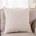 Produktbild kingnew Uni Farbe Überwurf Kissen Fall Home Sofa Leinen Baumwolle Kissenbezug (weiß)