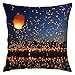 Produktbild Eanijoy Kissenbezug Lanterns Sky Square Throw Pillow Covers Set Cushion Cases Pillowcases for Sofa Bedroom20x20 Inch