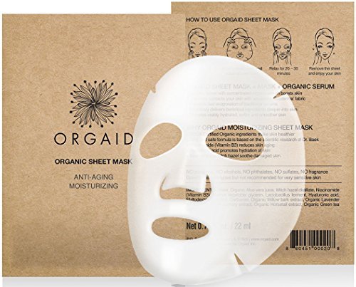 ORGAID Anti-aging & Moisturizing Organic Sheet Mask | Made in USA (Single)