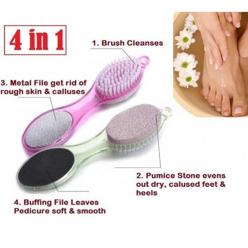 crispy foot care 4 in 1 Multi-use Foot Care Brush with Pedicure RS.176 (71.00% Off) - Amazon
