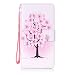 Produktbild Nancen Samsung Galaxy J5(2016) / SM-J510X (5,2 Zoll) Hülle Case Handyhülle Brieftasche Etui Lederhülle Schutzhülle Abdeckung Bookstyle Klappcase mit 2 Kartenslots 1 Wallet Tasche Handgelenk Seil Magnetverschluss Bracket-Funktion Full Silikon Weich Innenschale Gemaltes Muster [Rosa Pfirsich Baum]