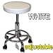 WHITE THERAPY STOOL SALON SPA BEAUTY MASSAGE GAS LIFT CHAIR MANICURE THERAPIST