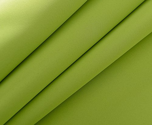 Verdunkelungsvorhag mit Schlaufen matt uni Farben, Apfelgrün, 245×140 (HxB) blickdicht Blackout, 20610 - 6