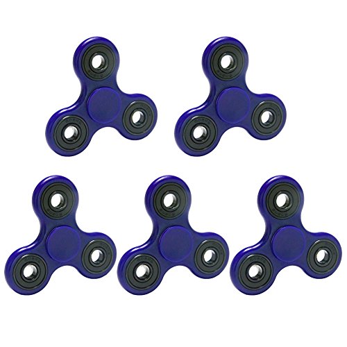 UniqueFire Tri-Spinner Fidget Anxiety Attention Toy Stress Reducer Plastic Hand Spinner Perfect For Quitting Smoking ADD ADHD Anxiety Autism Adult Children (blue pack of 5) UniqueFire Tri-Spinner Fidget Anxiety Attention Toy Stress Reducer Plastic Hand Spinner Perfect For Quitting Smoking ADD ADHD Anxiety Autism Adult Children (blue pack of 5)