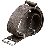 Uhrenarmband ZULUDIVER Echtes Leder NATO Dunkelbraun 20mm