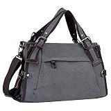 Coofit Damen Canvas Umhängetasche Messenger Bag Handtasche Hobo - 5