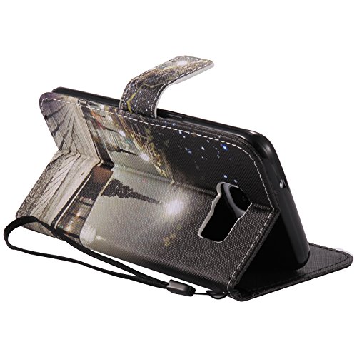Feeltech Samsung Galaxy S7 Edge Hülle PU-Leder und Brieftasche Bunte Muster Fall mit Magnetverschluss, Hybrid-Kickstand mit Stand-Funktion, schlagen Sie schützende weiche TPU Stoßstangenabdeckung und Kreditkartenhalter für Samsung Galaxy S7 Edge Handgelenk Bügel-Buch-Art-Geldbeutel-Tasche mit 2 In 1 Berühren Sie Stift – London - 4