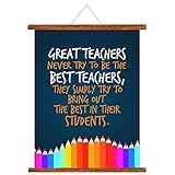 YaYa Cafe Teachers Day Gifts Greatest Teacher Wall Hanging Scroll Greeting Card - 18x24 inches