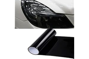 ‎RILOER Riloer Autolichtfolie, getönte Vinylfolie für Scheinwerfer, Rücklicht, Nebelschlussleuchte, 30 cm * 180 cm, tiefschwarz