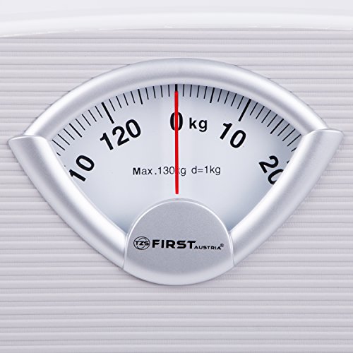 TZS First Austria – Mechanische Personenwaage grau bis 130 kg, Analoge Personen-Waage, Senioren Personenwaage Retro - 2