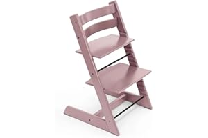 Sedia Tripp Trapp di Stokke, Mauve - Sedia evolutiva e interamente regolabile per neonati, bambini e adulti - Comoda, confortevole ed ergonomica