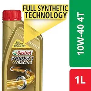 Castrol - 3422316 POWER1 Racing 4T 10W-40 API SN Full Synthetic Engine Oil for Bikes (1L)