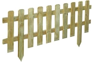 BRICONESS.COM Gardeness Bordura staccionata in Legno per aiuole Inglese 110 X 45 cm Forest