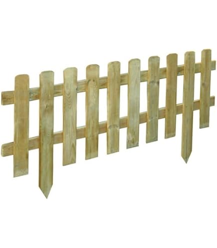 Staccionata In Legno VAMPIRO 120x45 Cm - Recinzione Per Giardino, Steccato Esterno, Spessore 46x17 Mm - Foto 3