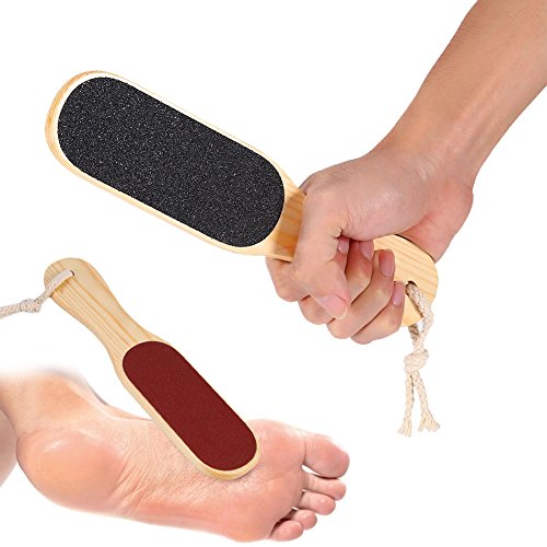 1 pcs fichier de pied en bois sable papier peaux mortes retrait orteil talon exfoliant cuticules gommage pieds care outil