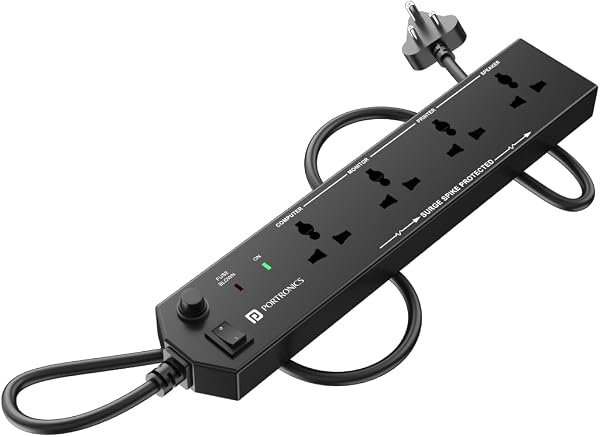 Portronics Power Plate 10 Extension Board with 4 Universal Sockets, 2 Meter…