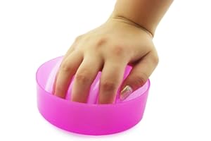 KADS Bandeja Para Cuidado la mano o Quitar el Esmalte de Uñas cuenco de manicura remoja dedos rosa cuidado de uñas