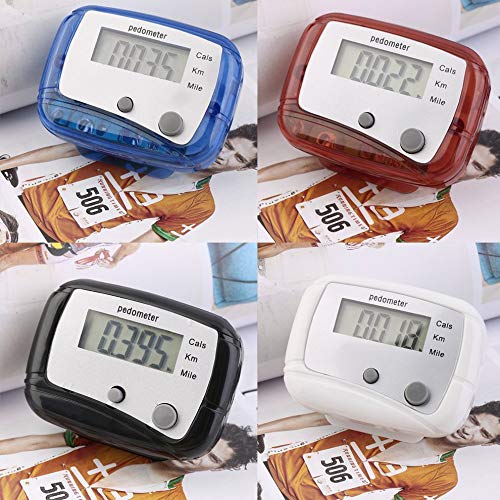 Multicolor diseño ligero clip de la correa para facilitar el uso Mini Digital funcionamiento del LCD del podómetro del paso que camina Contador de distancia Abs hasta 99999 pasos