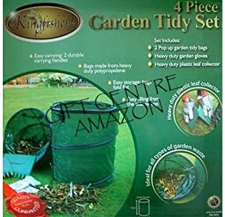 Gift Centre 4 PIECE GARDEN TIDY SET INCLUDING POP UP TIDY BAGS, GLOVES, LEAF COLLECTOR