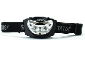 Status LED Head Lamp | Multi-Purpose Black Head Torch - Pack of 3-3xAAA Batteries (Included) | Running, Camping | Infrared an