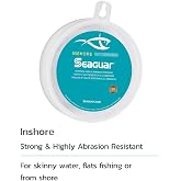 Seaguar Inshore Fluorocarbon Fishing Leader &ndash; Strong and Highly Abrasion Resistant, Excellent Impact and Knot Strength, Fast 