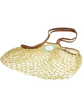 Einkaufsnetz mit langen Griffen-Braun in super Qualität aus der Normandie