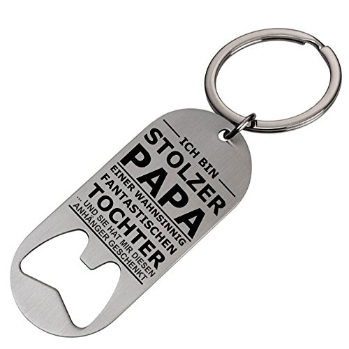 Flaschenöffner mit Lasergravur STOLZER PAPA