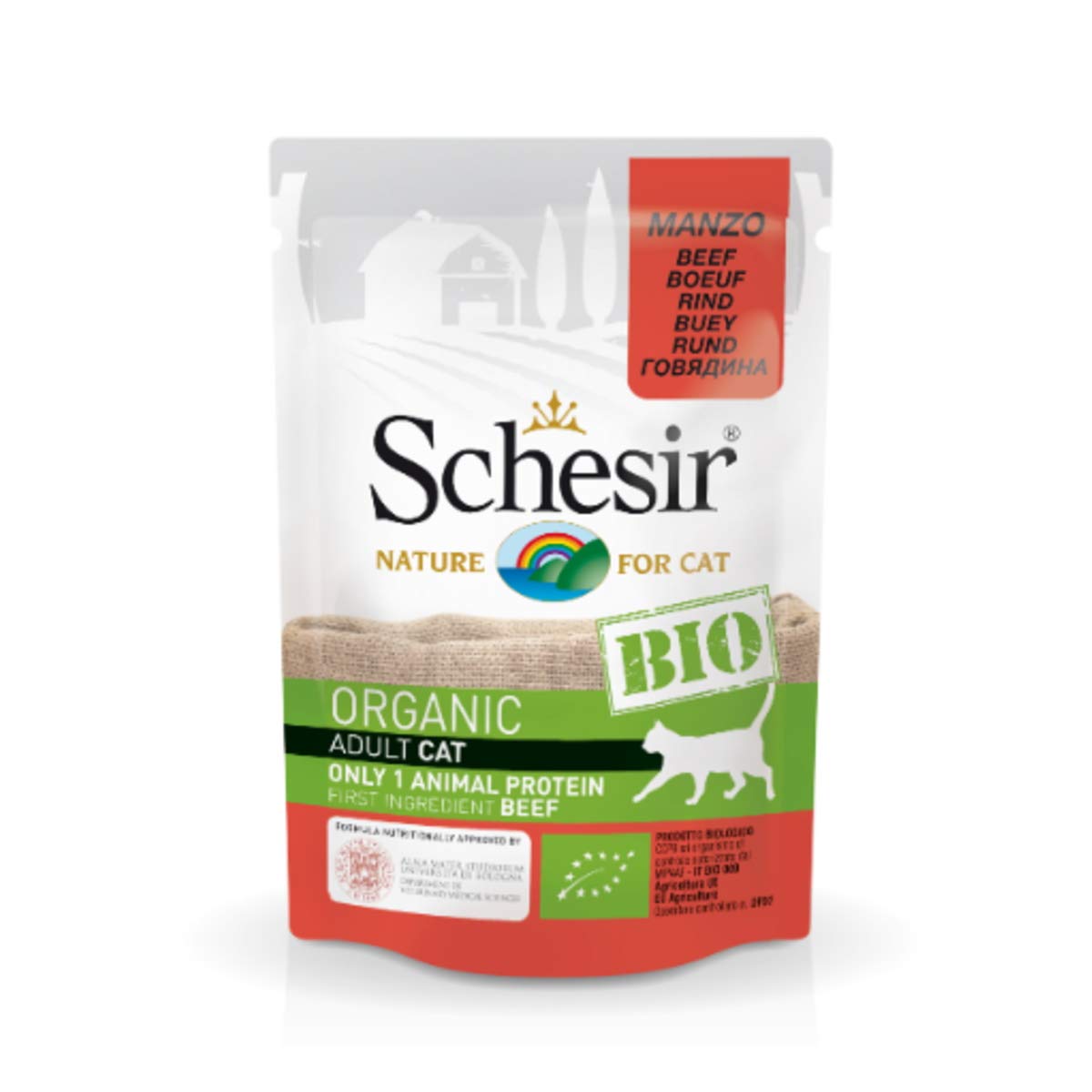 Schesir - Organic Beef Fresh Sachet for Cats - 85 g