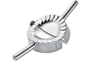 KAYCROWN Best Utensils Stampo per ravioli/pierogi e tagliapasta in acciaio inox, Acciaio inossidabile, silver, medium
