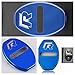 Produktbild Emblem Trading Schloss Rahmen Blende R Logo Blau Golf 5 6 7 Polo Passat 5 6 7 8 Tiguan Touran