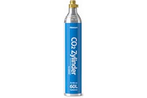 BEUTRAIN CO2 Zylinder,425g Kohlensäure (60 L Sodawasser),TR21-4 Trapezgewinde für SodaStream Gasflasche Wassersprudler,CO2-Zylinder für Crystal Easy Power Cool,Nicht-Schnellmontage-das Blau