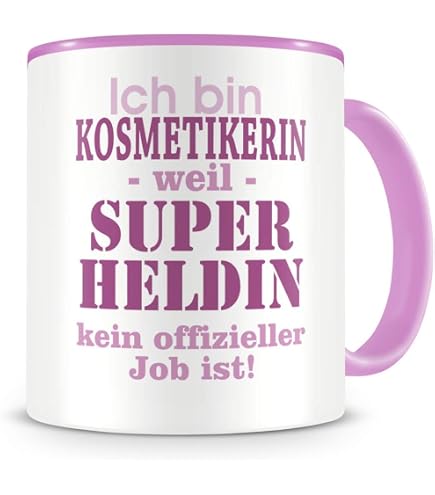 Tasse Für Kosmetikerinnen – Mit Spruch „Eine Richtig Tolle Kosmetikerin“, 330 Ml, Weiß, Beidseitig Bedruckt