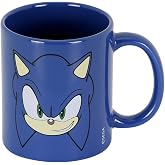 Sega-Sonic Face Mug, Blue, 13 x 9.5 cm