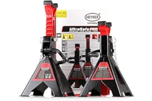 HEYNER Premium Adjustable Car Axle Jack Stands 3 tons Set 2 H347430