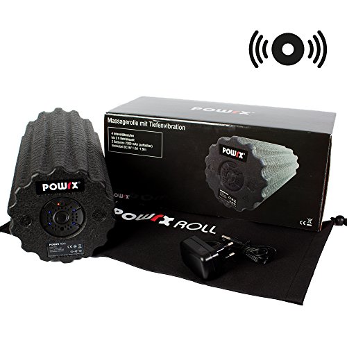 Preisvergleich Produktbild POWRX-ROLL / Faszienrolle mit Tiefenvibration / Massagerolle / Vibrationsrolle mit 4 Vibrationsstufen inkl. Tragetasche