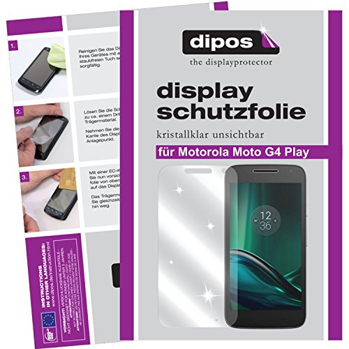 dipos Motorola Moto G4 Play Schutzfolie (6 Stück) - kristallklare Premium Folie Crystalclear