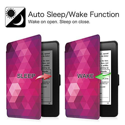 Fintie Kindle Paperwhite Hülle – Die dünnste und leichteste Smartshell Case Schutzhülle Tasche mit auto Sleep / Wake für den neuen Kindle Paperwhite 2016 (mit 300 ppi-Display, 6 Zoll, und integrierter Beleuchtung) und alle Modelle von 2012, 2013, 2014, 2015, Diamant der Fantasie - 4