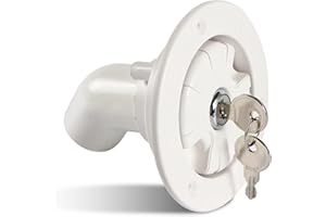 GAOHOU 1 pz Coperchio tappo bocchettone di ingresso acqua dolce con chiusura a chiave con chiave per camper camper roulotte