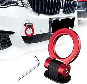 AUTO MT Tow Hook Kit Black Car Decorations Sticker Car Decor Bumper for Auto Exterior Accessories (ONLY Decoration) (RED)