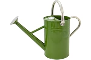 GARDMAN Kent & Stowe 4.5L Metal Watering Can in Tweed Green, Rust-Resistant Galvanised Watering Can with Handle and Detachable Rose, Classic All Year Round Garden Tools Made from Steel