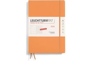 ‎LEUCHTTURM1917 LEUCHTTURM1917 370480 Wochenkalender & Notizbuch 2025, Composition B5 Hardcover - 12-Monats-Planer, 80 g, liniert - Apricot