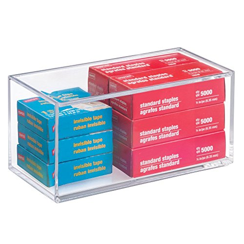 Interdesign 39650EU Clarity Aufbewahrungsbox mit Deckel Groß, 10 cm Hoch, durchsichtig - 5