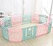 Produktbild Baby-Laufgitter 12 Kunststoffplatten mit Spaß Aktivität Learning Center, 160 * 299 cm, 8 Runde Panel + 3 gerade Panel + 1 Tür (Farbe : Pink+blue)