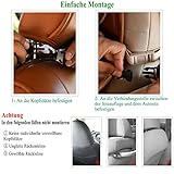 VOYOMO 2 X Auto Rückenlehnenschutz Kinder Rücksitz-Organizer Universell Rückenlehnen-Tasche für Auto (Zebra) - 7