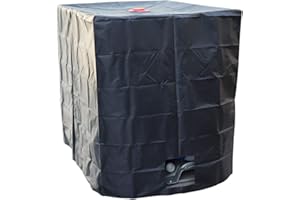 OrangeClub Wassertank Abdeckplane,IBC Behälterabdeckung 1000l IBC Tank Behälter Container UV Folie Schutzhülle Schutzplane Schutzhaube Cover, 120 x 100 x 116 cm (Stil A)