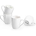 GBHOME 12 OZ Off White Coffee Mugs, Porcelain Bulk Coffee Mugs with Large Handle for Man, Woman, Light Weight Coffee Mugs Set of 4 for Latte/Cappuccino/Cocoa/Milk, Dishwasher & Microwave Safe