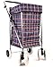 Produktbild Alexander Graham Einkaufstrolley - 6 Große Räder Herausnehmbare Tasche - Blau-Rot Kariert