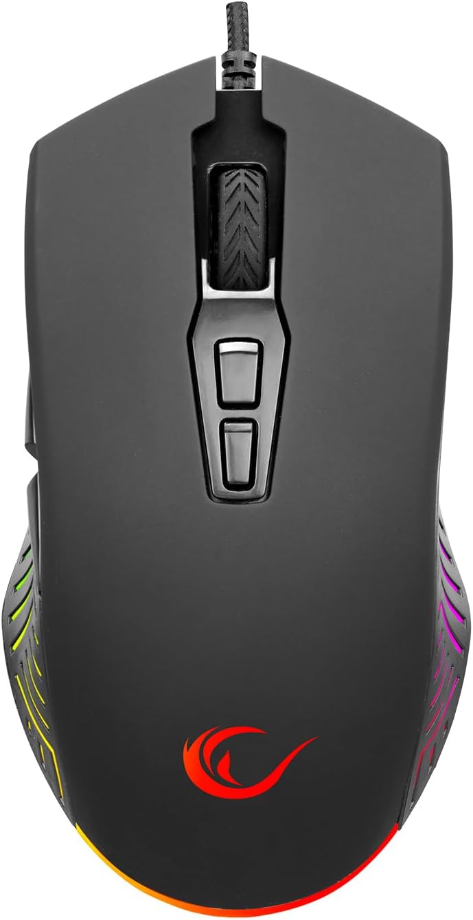 Rampage SMX-G68 SPEAR Full RGB 7200DPI Siyah 7D Makrolu Gaming Oyuncu Mouse - Görsel 4
