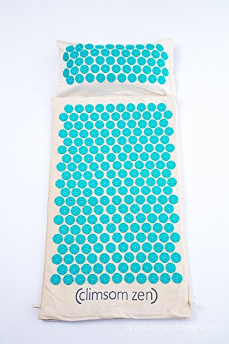 Tapis et coussin d'acupression Climsom Zen Bleu