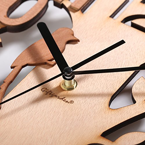 Giftgarden Baum mit einem Vogel Wanduhr aus Holz Geschenke für Freunde - 7